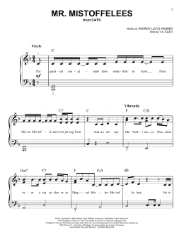 page one of Mr. Mistoffelees (from Cats) (Easy Piano)