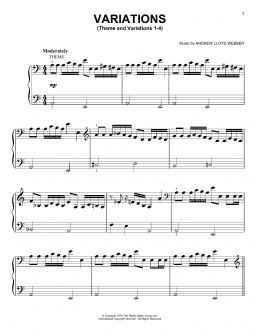 page one of Theme And Variations 1-4 (Easy Piano)