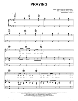 page one of Praying (Piano, Vocal & Guitar Chords (Right-Hand Melody))
