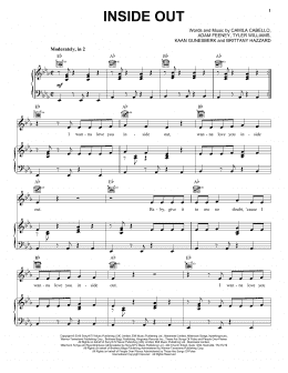 page one of Inside Out (Piano, Vocal & Guitar Chords (Right-Hand Melody))