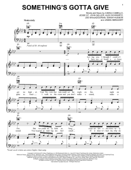 page one of Something's Gotta Give (Piano, Vocal & Guitar Chords (Right-Hand Melody))