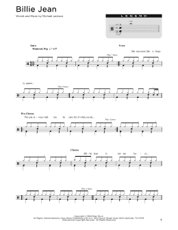page one of Billie Jean (Drum Chart)