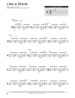 page one of Like A Stone (Drum Chart)