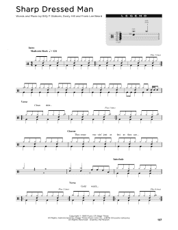 page one of Sharp Dressed Man (Drum Chart)