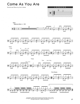 page one of Come As You Are (Drum Chart)