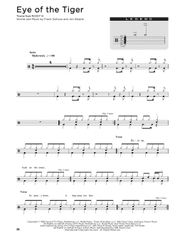 page one of Eye Of The Tiger (Drum Chart)