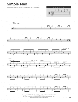 page one of Simple Man (Drum Chart)