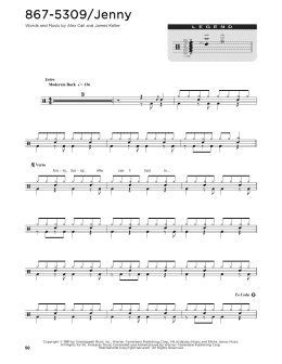 page one of 867-5309/Jenny (Drum Chart)