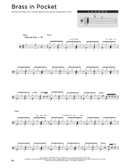 page one of Brass In Pocket (Drum Chart)