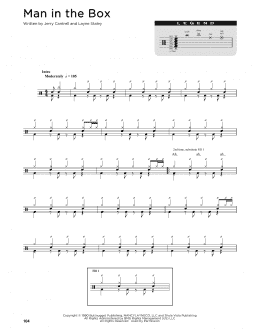 page one of Man In The Box (Drum Chart)
