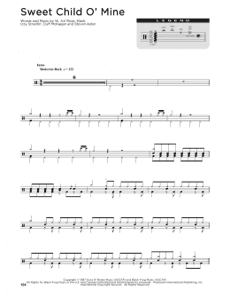 page one of Sweet Child O' Mine (Drum Chart)