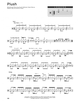 page one of Plush (Drum Chart)