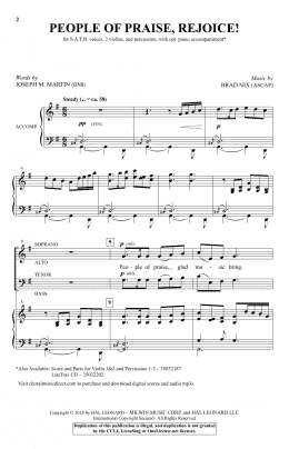 page one of People Of Praise, Rejoice! (SATB Choir)
