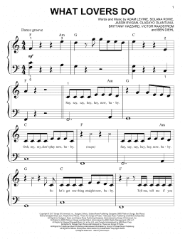 page one of What Lovers Do (Big Note Piano)