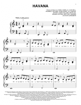 page one of Havana (Big Note Piano)