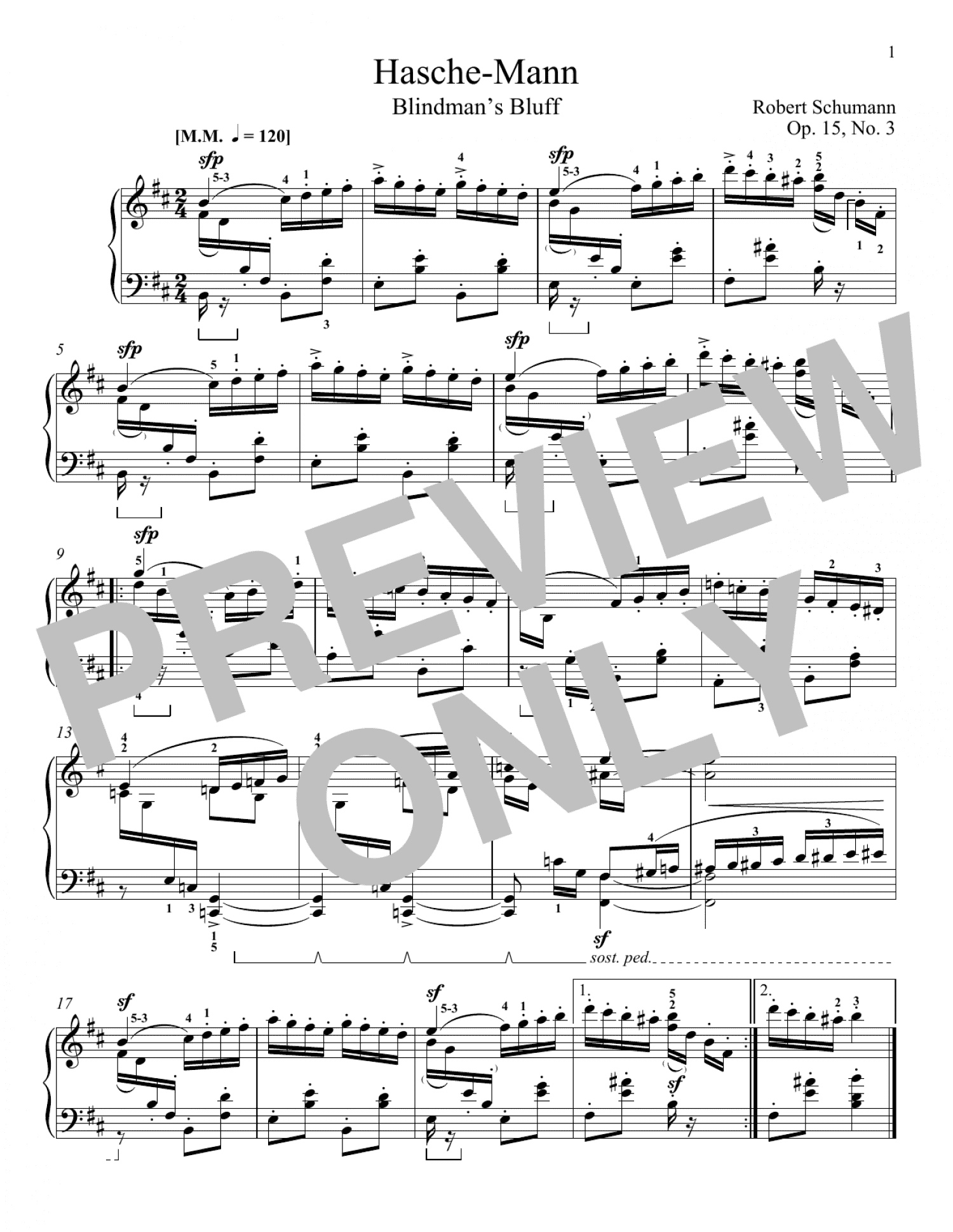Blindman's Bluff, Op. 15, No. 3 (Piano Solo)