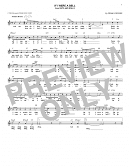 page one of If I Were A Bell (Lead Sheet / Fake Book)