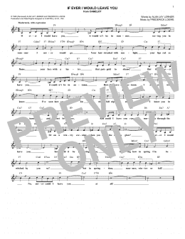page one of If Ever I Would Leave You (Lead Sheet / Fake Book)