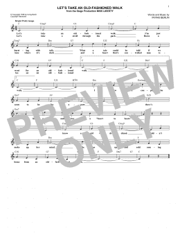 page one of Let's Take An Old-Fashioned Walk (Lead Sheet / Fake Book)