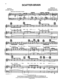 page one of Scatterbrain (Piano, Vocal & Guitar Chords (Right-Hand Melody))