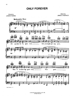 page one of Only Forever (Piano, Vocal & Guitar Chords (Right-Hand Melody))