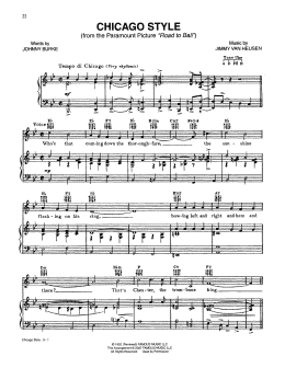 page one of Chicago Style (Piano, Vocal & Guitar Chords (Right-Hand Melody))