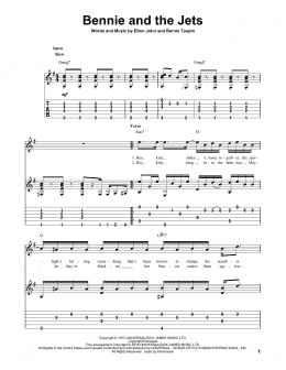 page one of Bennie And The Jets (Solo Guitar)