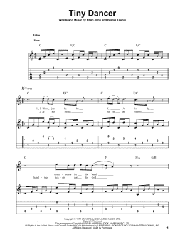 page one of Tiny Dancer (Solo Guitar)
