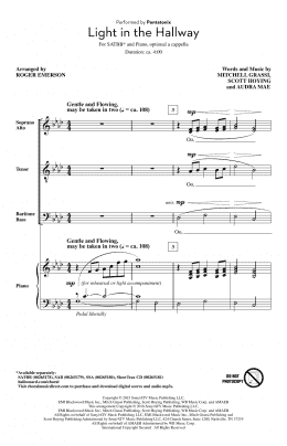 page one of Light In The Hallway (arr. Roger Emerson) (SATBB Choir)