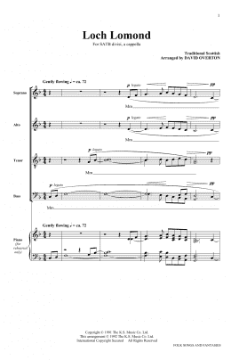 page one of Loch Lomond (SATB Choir)
