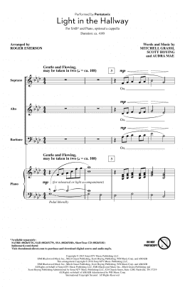 page one of Light In The Hallway (arr. Roger Emerson) (SAB Choir)