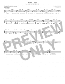 page one of What'll I Do? (Lead Sheet / Fake Book)