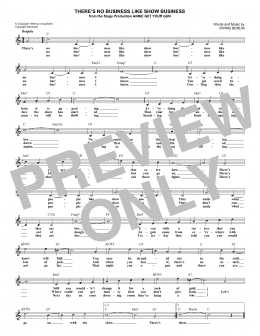 page one of There's No Business Like Show Business (Lead Sheet / Fake Book)