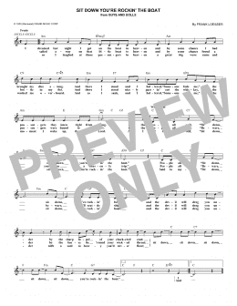 page one of Sit Down You're Rockin' The Boat (Lead Sheet / Fake Book)
