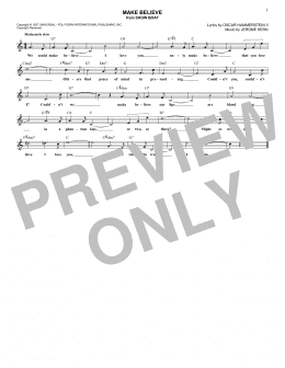 page one of Make Believe (Lead Sheet / Fake Book)