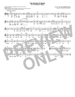 page one of The Sound Of Music (Lead Sheet / Fake Book)