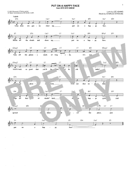 page one of Put On A Happy Face (Lead Sheet / Fake Book)