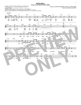 page one of Satin Doll (Lead Sheet / Fake Book)