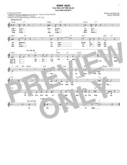 page one of Ridin' High (Lead Sheet / Fake Book)