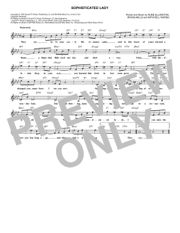 page one of Sophisticated Lady (Lead Sheet / Fake Book)