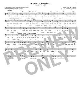 page one of Wouldn't It Be Loverly (Lead Sheet / Fake Book)