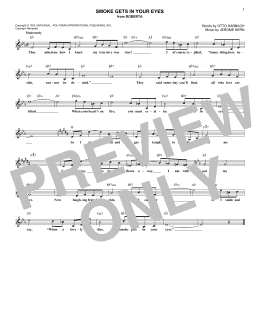page one of Smoke Gets In Your Eyes (Lead Sheet / Fake Book)