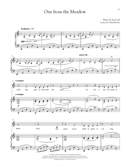 page one of One From The Meadow (Piano & Vocal)