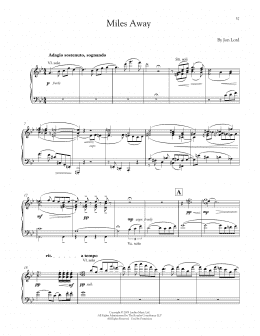 page one of Miles Away (Piano Solo)