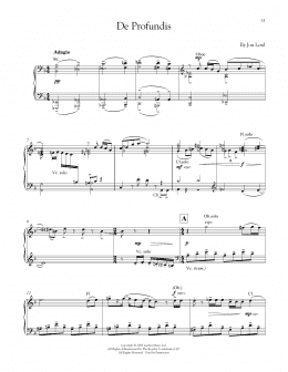 page one of De Profundis (Piano Solo)