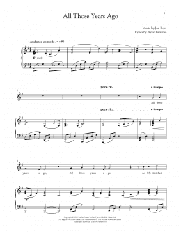 page one of All Those Years Ago (Piano & Vocal)