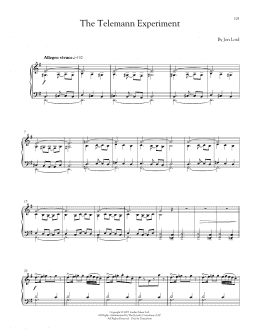 page one of The Telemann Experiment (Piano Solo)