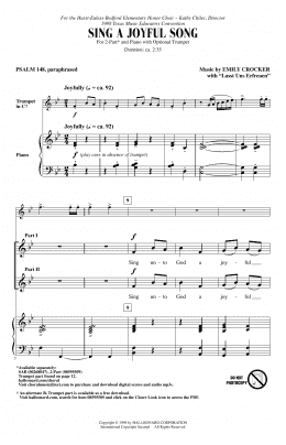 page one of Sing A Joyful Song (2-Part Choir)