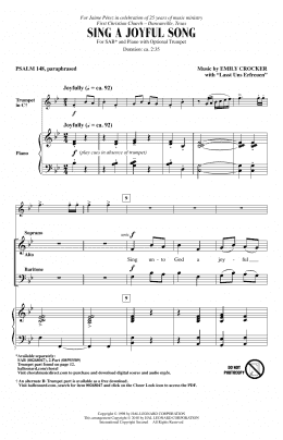 page one of Sing A Joyful Song (SAB Choir)