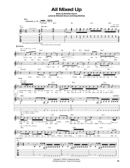 page one of All Mixed Up (Guitar Tab)